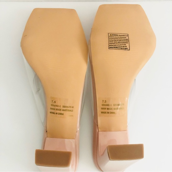 FASHION NOVA NUDE LIFT ME UP CLEAR HEELS (7.5) - Picture 7 of 8